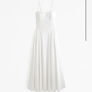 Elegant White Spaghetti Strap Dress